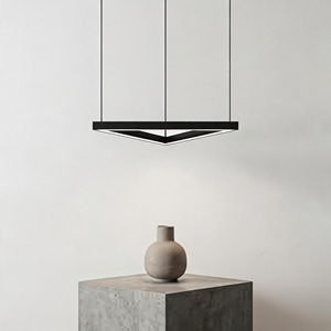 Lámpara Colgante LED Triangular Negra Moderna, Regulable, Estilo Arquitectónico Lineal, para Recepción, Loft de Concreto - Product Image 4
