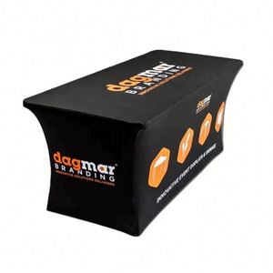 Fitted Waterproof Simple <b>Outdoor</b> Home <b>Table</b> Cloths Custom Logo Size Printed Fabric 100% Polyester Rectangular Durable Elasticity - Product Image 1