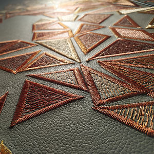 壁板,カスタマイズされたモダンな3D革刺繍壁紙クラシックホームインテリア防水耐火機能 - Product Image 3