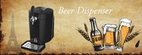 Mini distributeur de bière artisanale 6L avec robinet en acier inoxydable et poignée métallique haut de gamme pour bière