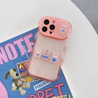 Support pliable transparent pour objectif d'appareil photo avec miroir, coque de téléphone portable transparente pour iPhone 11 12 13 14 15 16 17 18 Pro Max