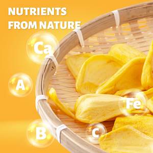 Vietnam 100% Original Sweet Taste 24-Month Shelf Life in Bulk <b>Ready</b> <b>to</b> <b>Eat</b> Crispy Crunchy FD Freeze-Dried Jackfruit Slices - Product Image 3