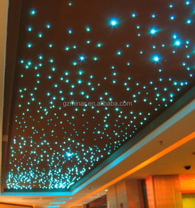 Plafonnier LED à fibres optiques, changement de couleur, matériau en cuivre et cristal, étanche IP44, garantie de 2 ans - Product Image 4