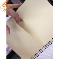 Papier portable en spirale A5, 50 pièces, mignon, noir, pour Journal, Logo gravé, personnalisé avec pochette en papier, vente en gros