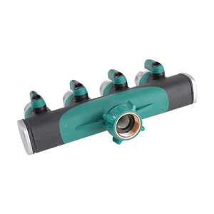 Robinet d'irrigation de jardin 4 voies, connecteur de valve ABS, tuyau d'alimentation en eau fileté 25 mm, durable pour usage extérieur - Product Image 1