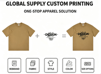 Camiseta de Manga Corta de Algodón Puro con Hombros Caídos, Tallas Europeas y Americanas, Corte Holgado, Camiseta para Hombre con Impresión de Logotipo Personalizado