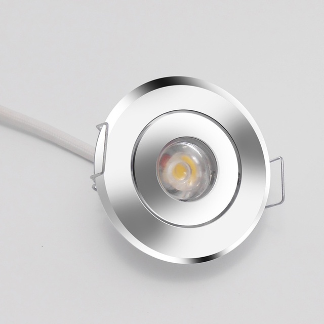 Mini Led Spotlight 3W European Recessed Cabinet Light Indoor Aluminum Ip44 Mini Led Downlight White Black Round Down Light