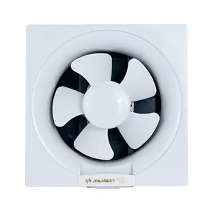 APB20-4-1 8 Inch Wall Mounted Square Auto Shutter Exhaust Fan Plastic White OEM Roof Exhaust Fans Price Axial Flow Fan 41db(a)