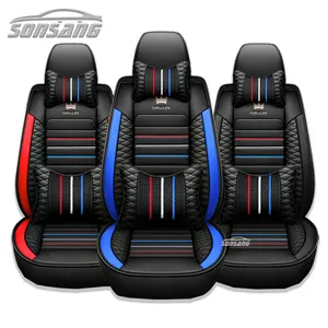 Wholesale Cheap Car Seat Covers Set Universal Design SONSANG Universal PU Pure Full Coverage Leather Car Seat Cover
