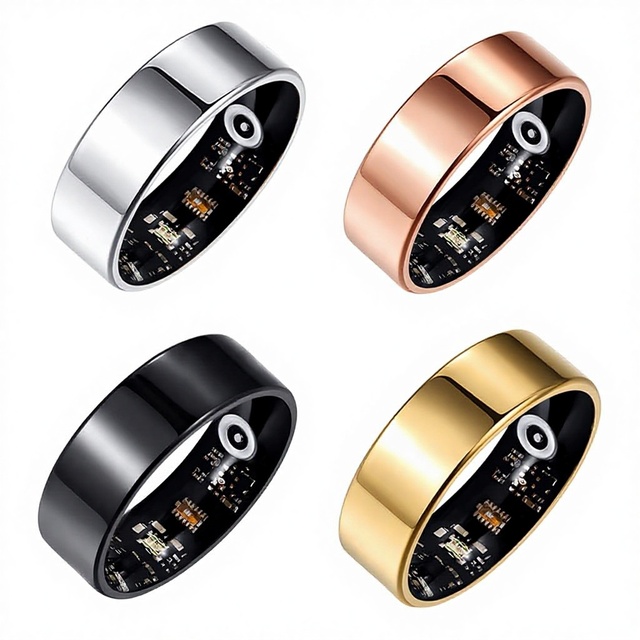 Sleep Monitor Heart Rate Monitor CE FCC RoHS IP68 Waterproof AI Ceramic Health Ring Fitness Tracker Manufacturer Factory China
