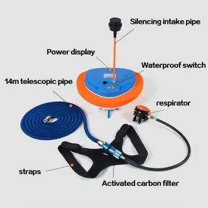 Système de ventilation pour plongée sous-marine GOYOJO avec support de masque, pompe à air flottante de 12 m, équipement de respiration pour la plongée en apnée - Product Image 6