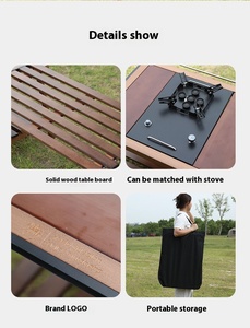 Table de camping pliable modulaire en aluminium léger, design <span class=keywords><strong>moderne</strong></span>, table de pique-nique portable pour l'extérieur - Product Image 4