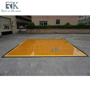 Wood Grain <b>Platform</b> Modern Floors Detachable High Glossy Dance Floor - Product Image 5