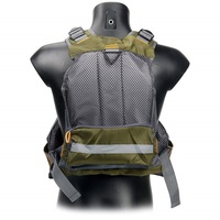 Gilet de pêche multifonctionnel portable en polyester avec flottabilité détachable, idéal pour la pêche à la ligne, en bord de mer, en bateau et en mer