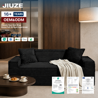 Canapé-lit modulaire moderne en forme de L, ensemble de canapés avec fonctionnalités réglables, revêtement en tissu, coussins rembourrés en éponge, dossier luxueux pour salon