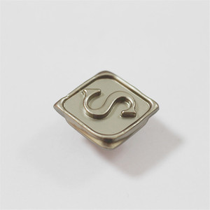 Tirador Cuadrado en Forma de S de Aleación de Zinc, Niquelado, Minimalista, para Cajones y Muebles - Product Image 1