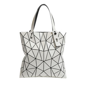 2025 Spring Summer Fashion Large Capacity <b>Zip</b> Two Lady's Random Bill Lading Shoulder <b>Shopping</b> <b>Bag</b> Geometric PVC Polyester - Product Image 1