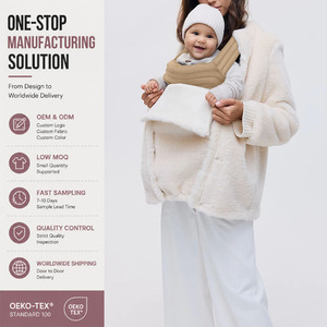 Chaqueta de Maternidad con Bolsillos para Usar Antes y Después del Bebé, Chaqueta de Forro Polar, Abrigo <span class=keywords><strong>Parka</strong></span> para Mujer, Chaqueta de Invierno de Lujo para Lactancia, 100% Poliéster - Product Image 1