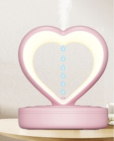 Amour coeur Led veilleuse 800ML goutte d'eau anti-gravité humidificateur