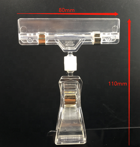 Meethope Cổ Phiếu POP Mùa Xuân Rõ Ràng Nhựa Giá Tag <span class=keywords><strong>Clip</strong></span> Kệ Đăng Chủ Clips - Product Image 2