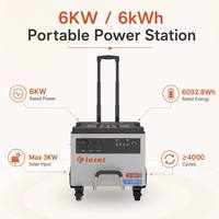 Générateur solaire portable Lezet 6000W LiFePO4, station d'alimentation multi-sorties pour secours d'urgence, perceuse électrique