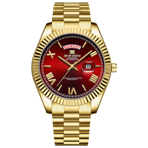 Reloj Automático de Lujo Dorado de 41 mm en Oferta, con Indicador de Día de la Semana, Cristal de Zafiro, Resistente al Agua, de Acero Inoxidable para Hombre - Product Image 3