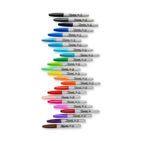 Marqueurs permanents colorés 24 couleurs, pointe fine, encre permanente multicolore, ensemble de marqueurs pour tableau blanc assortis