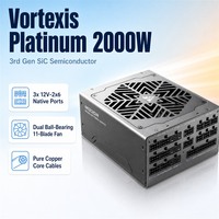 Promo Panas Vortexis 2000W 3000W PSU 80 PLUS Platinum 3x 12V-2x6 Native PCIe 5.1 untuk Server AI GPU Server Mining