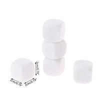 Dés en acrylique vierges personnalisables de 20 mm à 6 faces pour peinture, coins arrondis ou carrés, vendus à l'unité