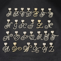 Charme de lettre initiale d'écriture cursive RQ, monogramme, petite lettre CZ, pendentif personnalisé avec nom
