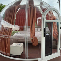 Hôtel de luxe moderne en polycarbonate dômes géodésiques détachables ciel étoilé chambre dôme maison tente pour salle de bains boutique entrepôt Villas