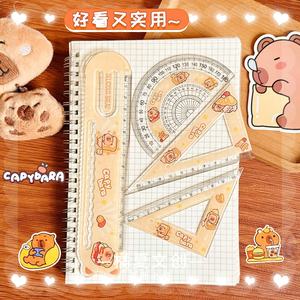 Règle marque-page double vague Kabi Bala 7901, lot de 4, haute valeur chromatique, cœur de jeune fille, test mathématique, mesure - Product Image 4