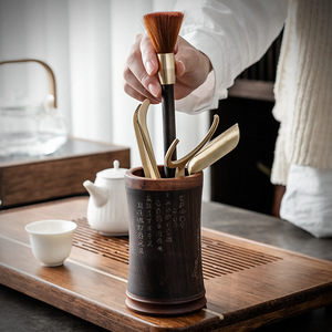 Juego de Té Oogishido Seis Caballeros de Ébano, Forma Cilíndrica, Herramientas Multifuncionales para Preparar Té - Product Image 1