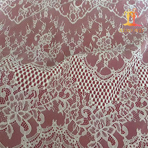 Venta al por mayor barato 100% poliéster francés nupcial pestañas encaje tela 2017 - Product Image 5