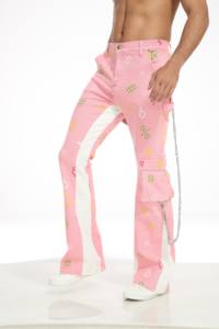 2023 New Style Men's Baggy Jeans Custom with Chain Decoration High Quality Jeans Pants for Men - Product Image 3