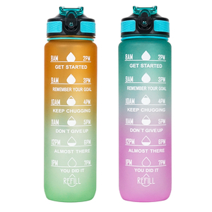 Bouteille d'<span class=keywords><strong>eau</strong></span> en plastique personnalisable, élégante et <span class=keywords><strong>haut</strong></span> <span class=keywords><strong>de</strong></span> <span class=keywords><strong>gamme</strong></span> pour l'exercice quotidien et les voyages en camping - Product Image 4