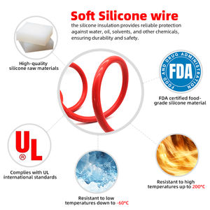 สายไฟและสายซิลิโคนยืดหยุ่นสูง3512 UL กำหนดเอง4/0 2/0 3/0 1/0รถยนต์สายเคเบิลลวดไฟฟ้า305เมตร - Product Image 2