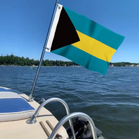 Drapeau des Bahamas 3x5 pieds, polyester de qualité supérieure, résistant, pour intérieur/extérieur, avec bandes cousues et œillets en laiton