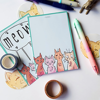 Kawaii Haftnotizbuch Mini Taschen-Memoblock Bunte Index-Tabs Planer Notizbuch Schüler Lernmaterialien Abreißbare Notizblöcke