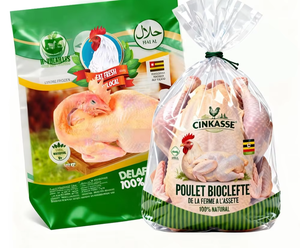 Sacs en plastique personnalisés imprimés avec fermeture éclair refermable, sans BPA, adaptés aux aliments, en nylon, pour l'emballage de <span class=keywords><strong>poulet</strong></span> frais et congelé - Product Image 1