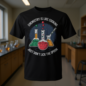 Camiseta para hombre con diseño divertido de química como la cocina, regalo para profesores de ciencias y estudiantes - Product Image 3