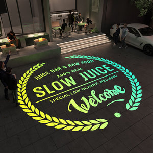 Tự động thay đổi màu sắc logo máy chiếu gobo quảng cáo ánh sáng telecontrol LED Tường chiếu đèn ngoài trời không thấm nước IP67 HD & sáng - Product Image 1