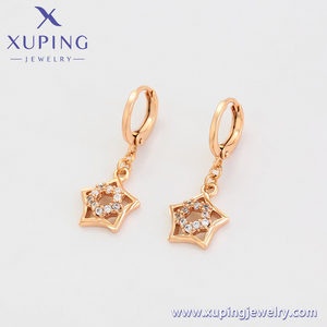 X000769839 XUPING joyería nueva moda personalidad estrella diseño 18K color lindo lujo romántico mujeres diario circón pendientes - Product Image 4