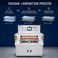 Laminateur sous vide SCA OCA personnalisé, plateforme 500x700mm avec couvercle anti-poussière pour le collage de films flexibles / couches polarisantes