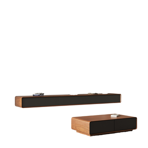 Mueble de TV de Pared para Sala de Estar, Diseño Moderno de Mediados de Siglo, Panel de Madera Ajustable, Personalizable, Resistente y sin Pintura - Product Image 1