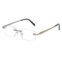 Shenzhen IP Brillen Montures de Lunettes Carrées Sans Monture en Titane Pur Classique, Plaqué Titane