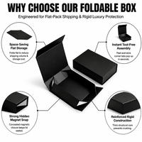 Boîte cadeau rigide en carton en forme de livre avec fermeture magnétique pour cosmétiques, bijoux, produits de vente au détail et cadeaux d'entreprise