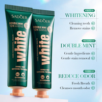 Dentifrice SADOER Haleine Fraîche 30g Saveur Menthe Fraîche Format Standard Portable Nettoyage et Blanchiment des Dents Usage Domestique Marque Privée OEM