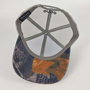 <span class=keywords><strong>Gorra</strong></span> Trucker de Camuflaje Forestal al por Mayor con Logotipo de Parche de Cuero Personalizado para Caza de Ciervos, <span class=keywords><strong>Gorra</strong></span> Ajustable con Malla Trasera - Product Image 6
