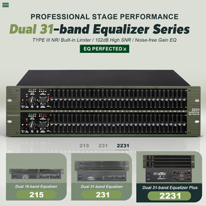 2231 Professional Dual 31 Band <strong>Audio</strong> Equalizer with <strong>NR</strong> &amp; HPF,Rack Mount Sound Tuner for KTV,Home Theater,Small Live Performance - Product Image 2